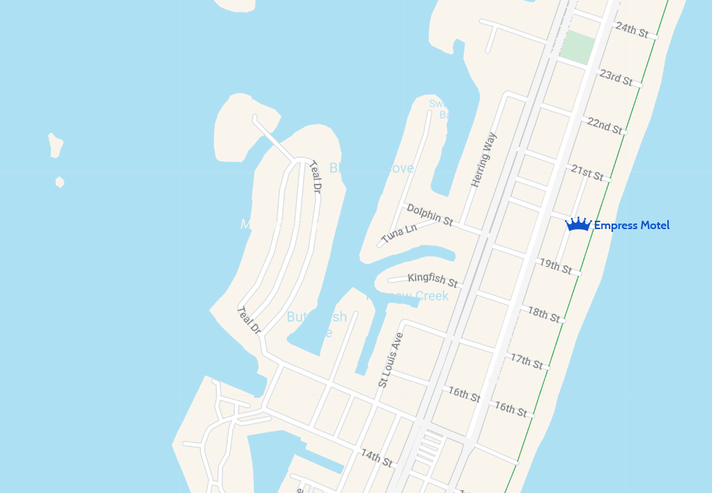 a map of the area where you can see the beach